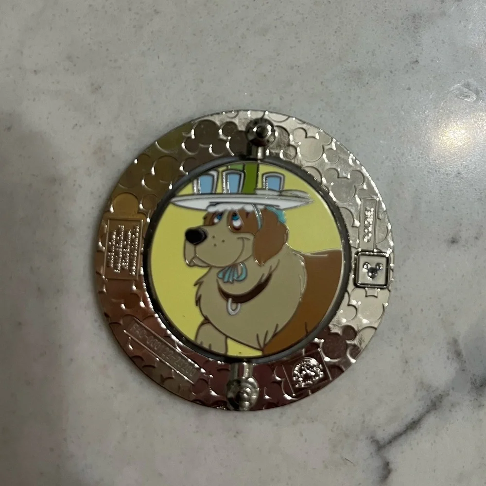 Disney Best Dog Pawrent Enamel Spinner Pin featuring Nana and Kids/Peter Pan - Picture 4 of 4